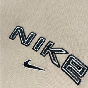 Nike Cream/Beige Standard Fit High Rise Full-Length Flare Sweatpants XXL